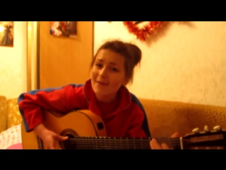 girl sings and plays the guitar beautifully