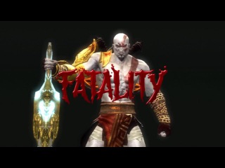mortal kombat 9 - kratos fatality and babality