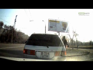 funny. accident of a girl on a video recorder in almaty | car accident